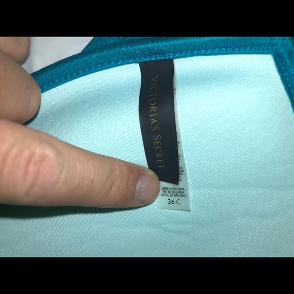 Victoria’s Secret luxe rhinestone turquoise bikini top 36c - Picture 6 of 10